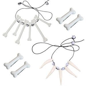 5711 Halloween Caveman Costume Set Bone Hair Clip With Caveman